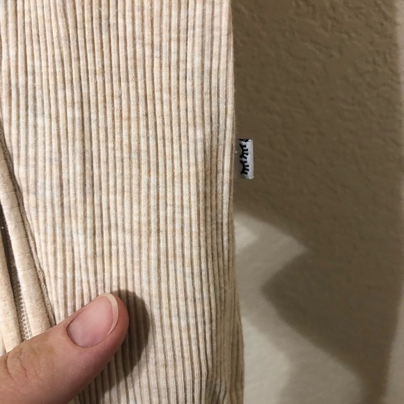 Little Sleepies Ribbed Heathered Oatmeal Bamboo Blend Zippie Sleeper 6-12 Months - Picture 3 of 6